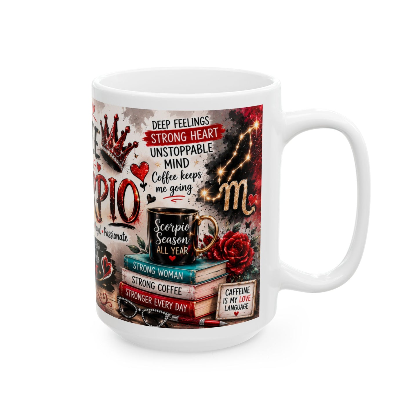 Scorpio Coffee Mug — "I Drink Coffee Like a Scorpio" Zodiac Ceramic Mug (11oz/15oz)