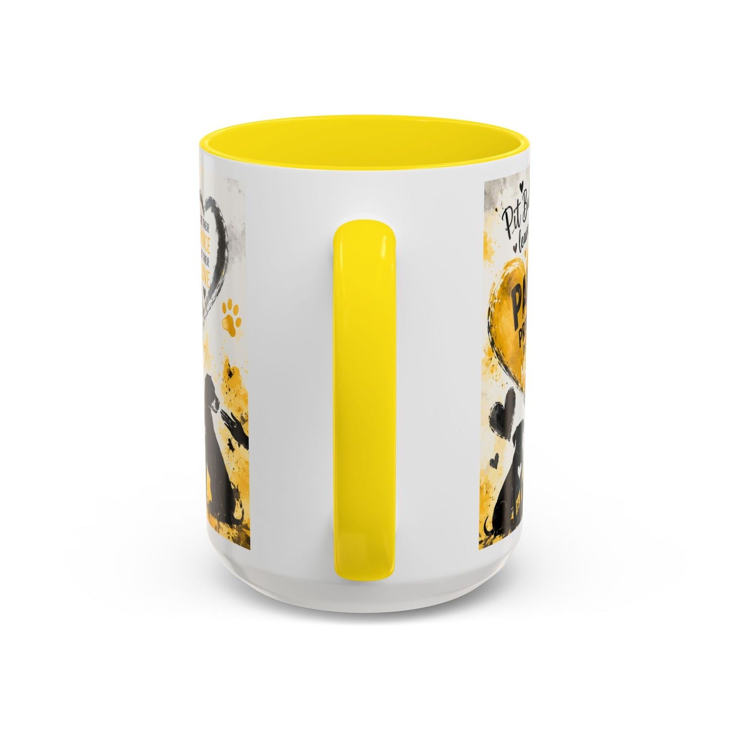 Pit Bull Mom Accent Coffee Mug – "Pit Bull Mom" Sentimental Dog Lover Gift (11/15oz)