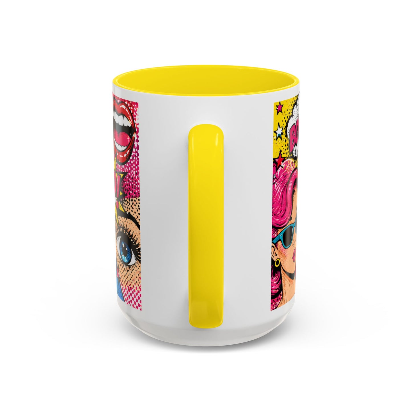 Pop Art Comic Coffee Mug – Colorful 'WOW! POP!' Accent Ceramic Mug (11/15oz)