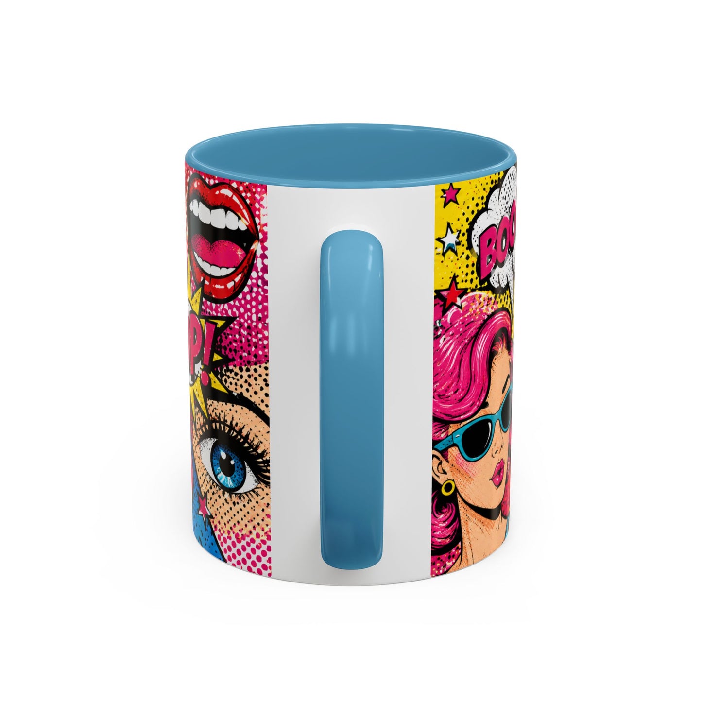 Pop Art Comic Coffee Mug – Colorful 'WOW! POP!' Accent Ceramic Mug (11/15oz)