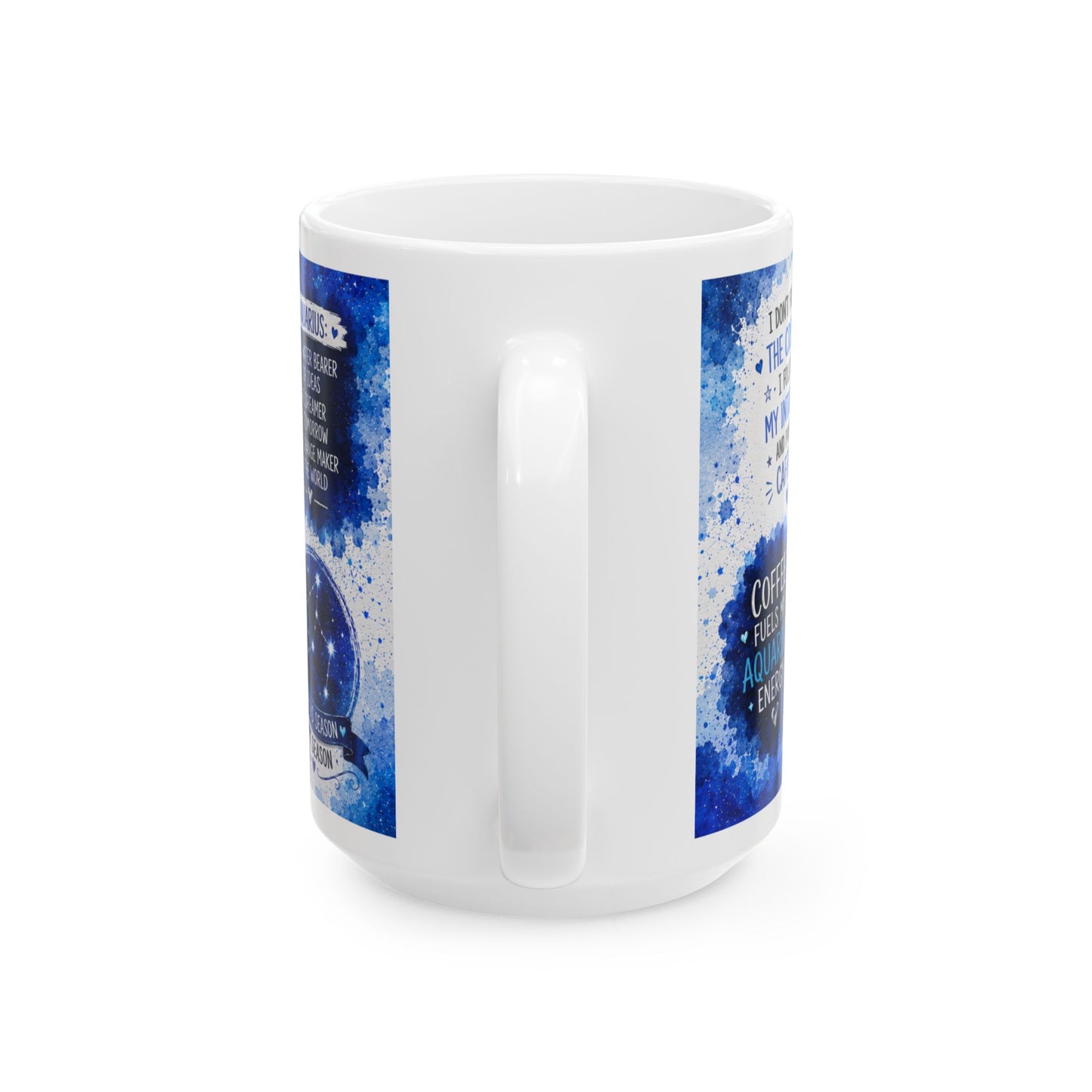 Aquarius Zodiac Coffee Mug — Horoscope Astrology Ceramic Mug (11oz & 15oz)