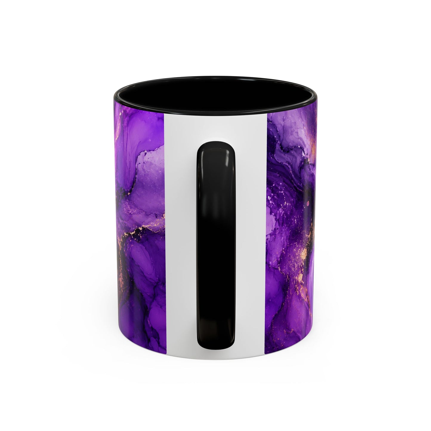 Purple Marble Accent Coffee Mug (11/15oz) — Swirl Art Ceramic Mug