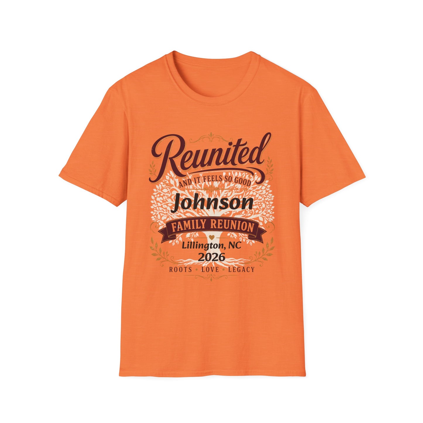 Family Reunion T-Shirt — "Reunited and It Feels So Good" Personalized Johnson, 2026