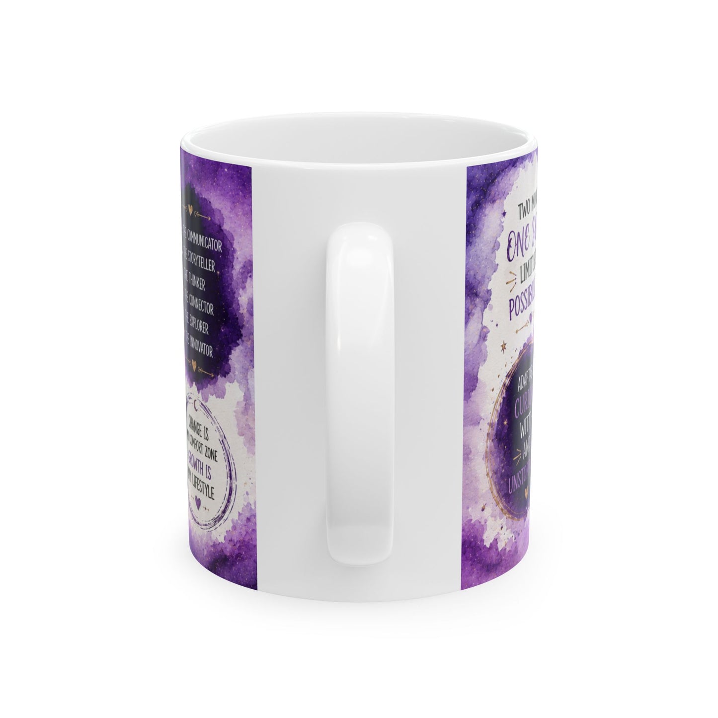 Gemini Zodiac Coffee Mug — Purple Astrology Horoscope Ceramic Mug (May 21–June 20)
