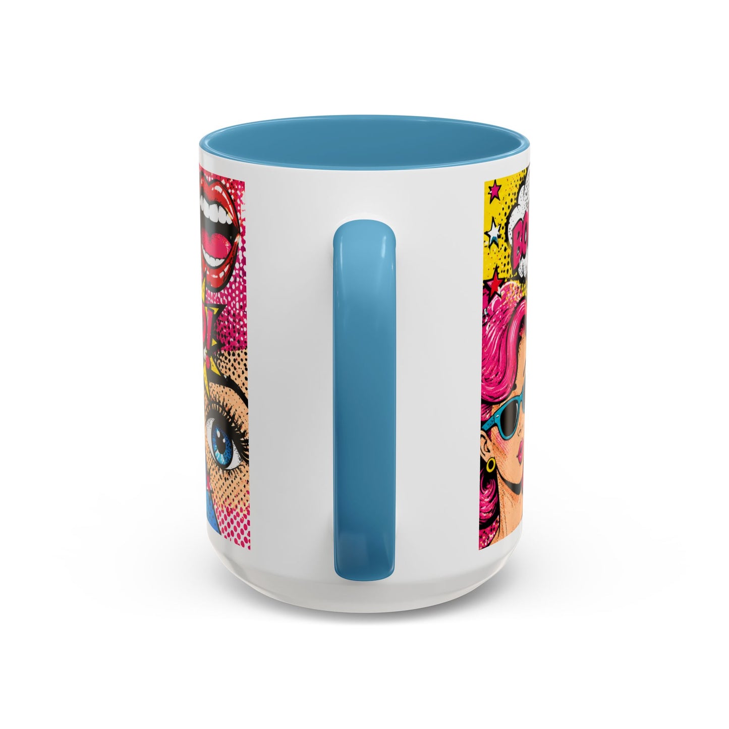 Pop Art Comic Coffee Mug – Colorful 'WOW! POP!' Accent Ceramic Mug (11/15oz)