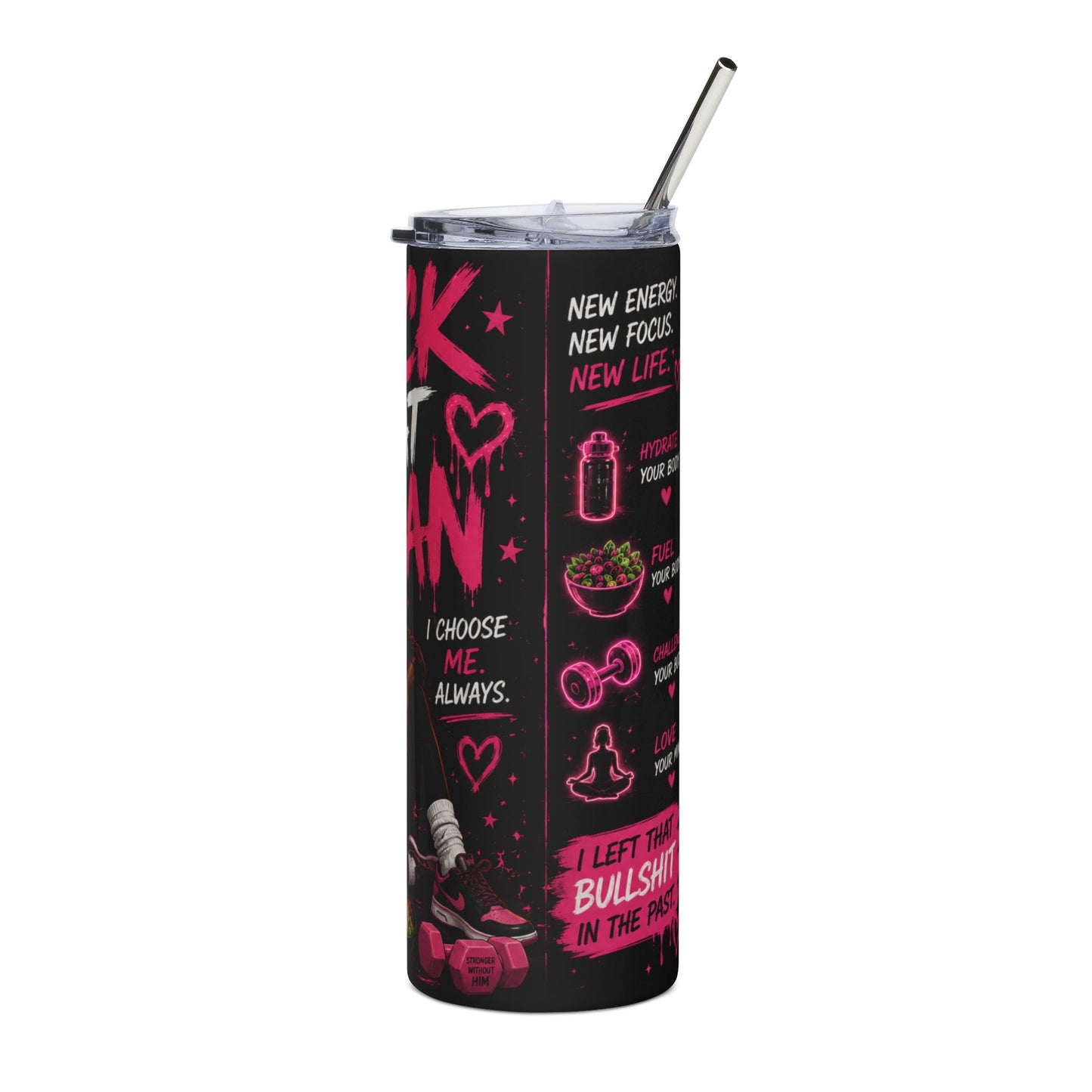 20oz Stainless Tumbler — "Fuck That Man" Empowerment Travel Mug B