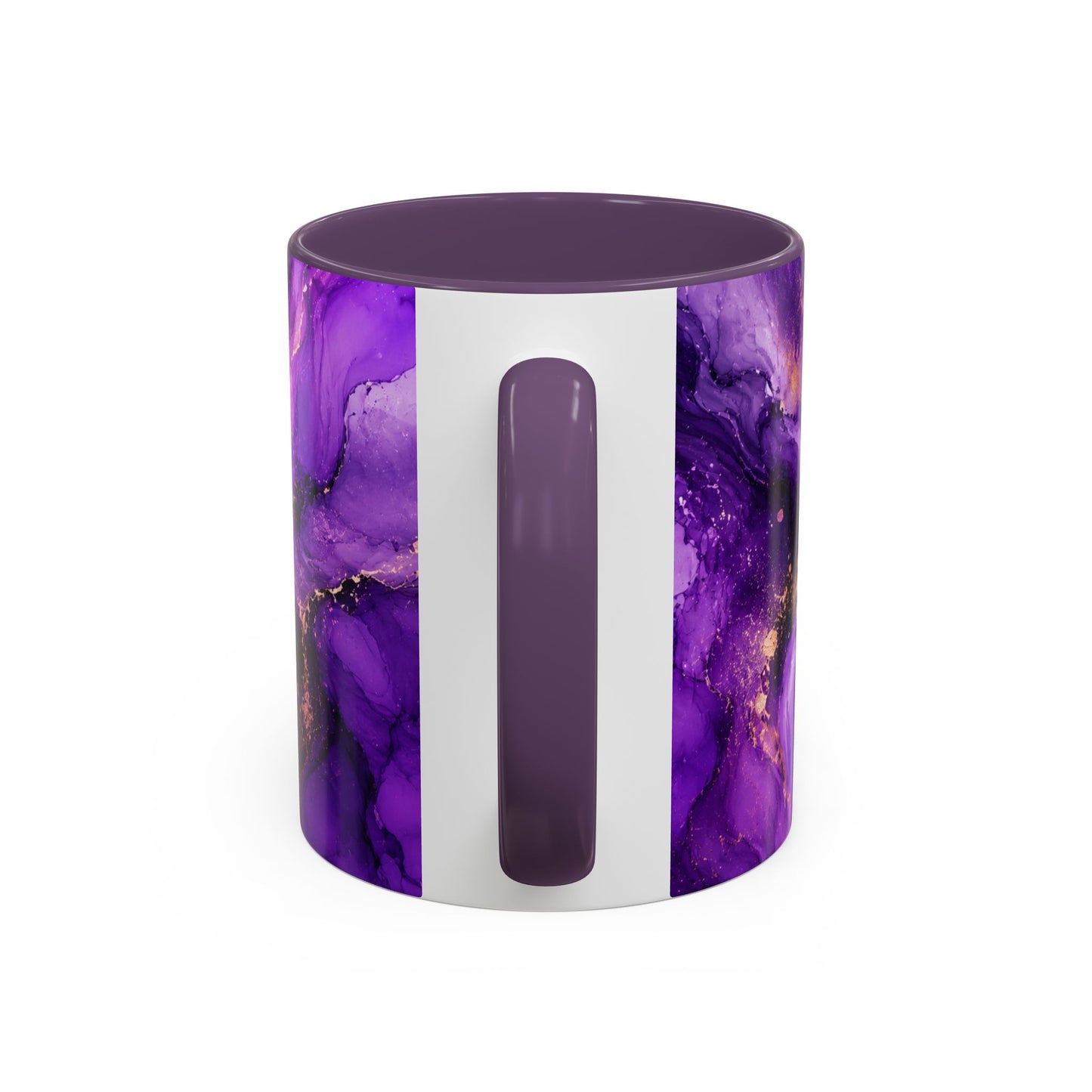 Purple Marble Accent Coffee Mug (11/15oz) — Swirl Art Ceramic Mug
