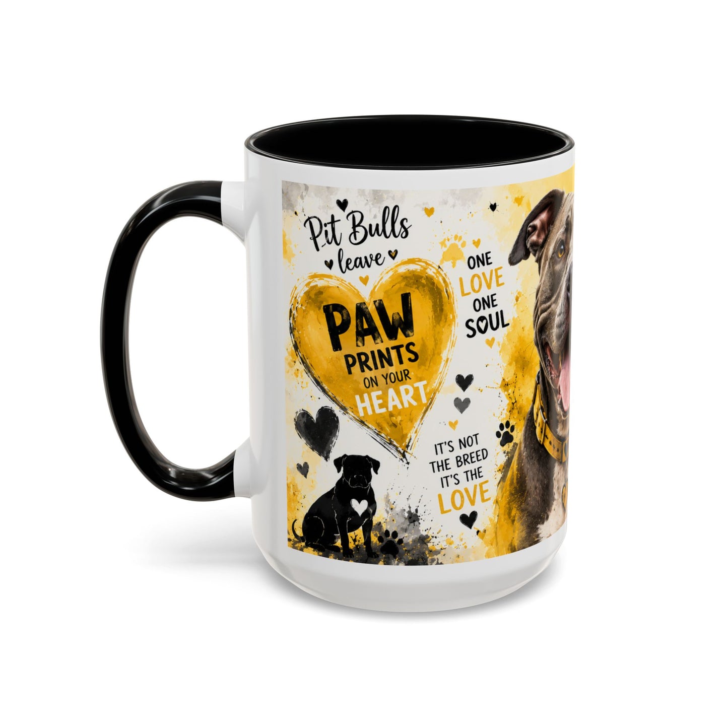 Pit Bull Mom Accent Coffee Mug – "Pit Bull Mom" Sentimental Dog Lover Gift (11/15oz)