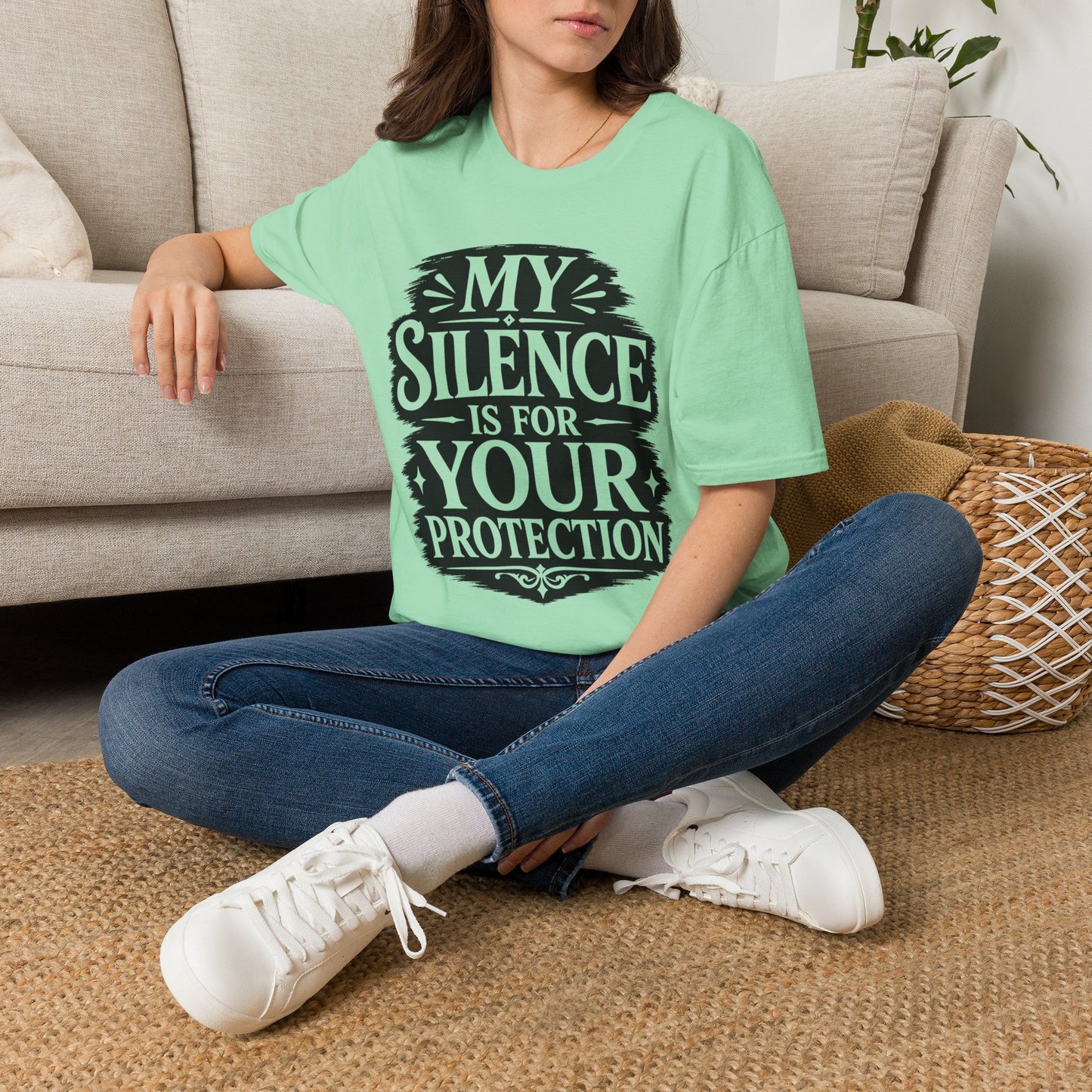 T-Shirt — "My Silence Is For Your Protection" Bold Statement Tee