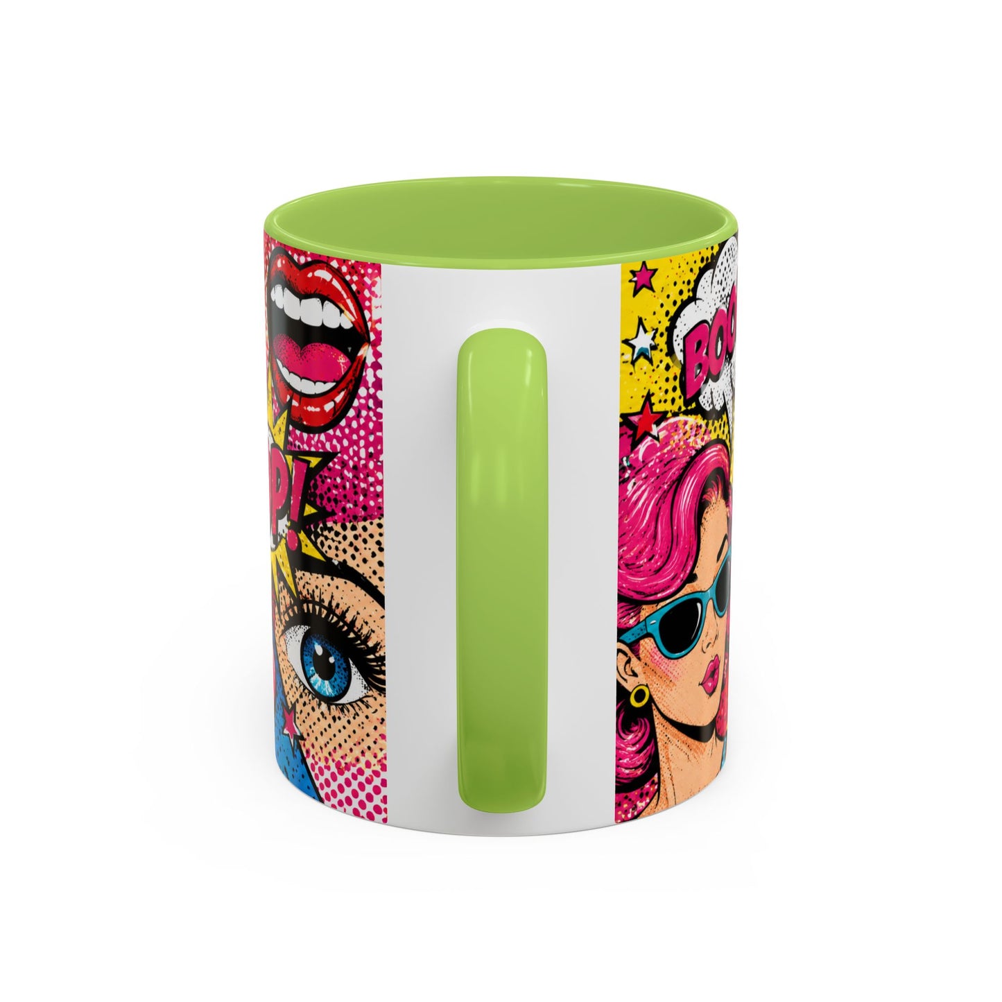 Pop Art Comic Coffee Mug – Colorful 'WOW! POP!' Accent Ceramic Mug (11/15oz)