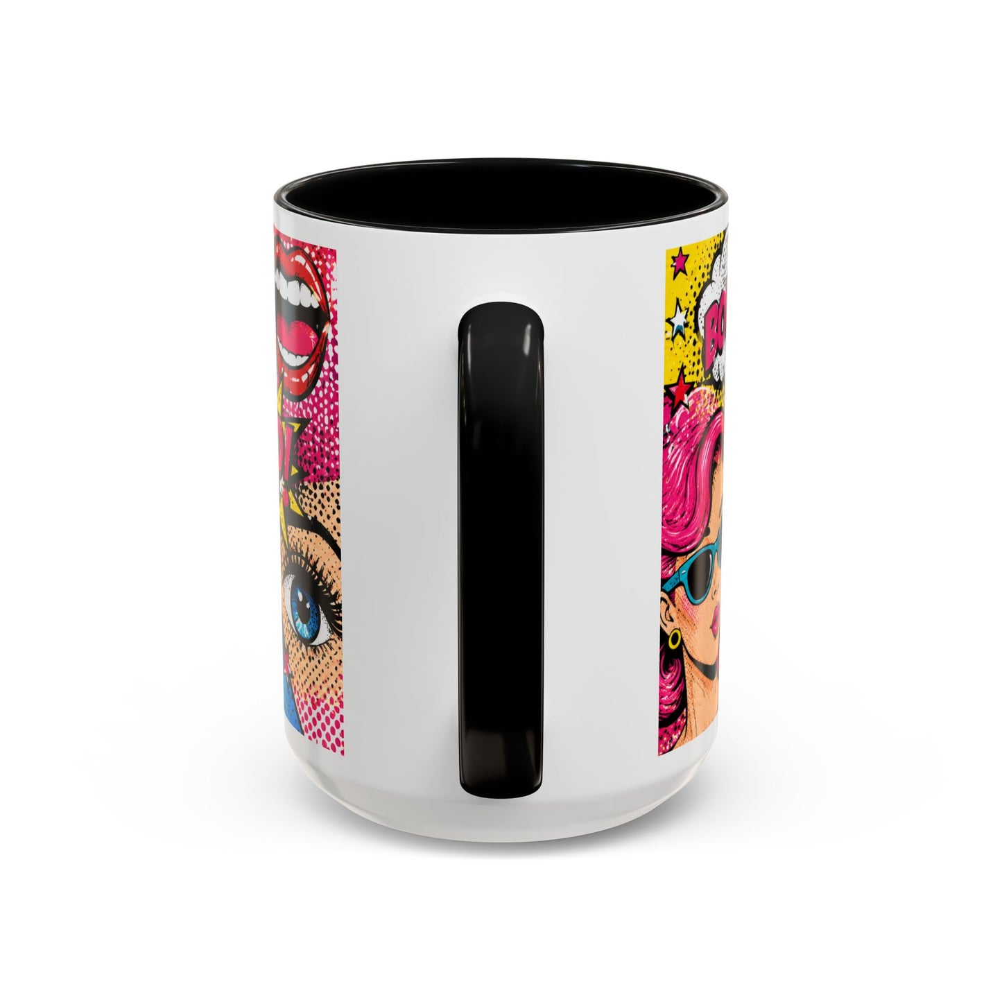 Pop Art Comic Coffee Mug – Colorful 'WOW! POP!' Accent Ceramic Mug (11/15oz)