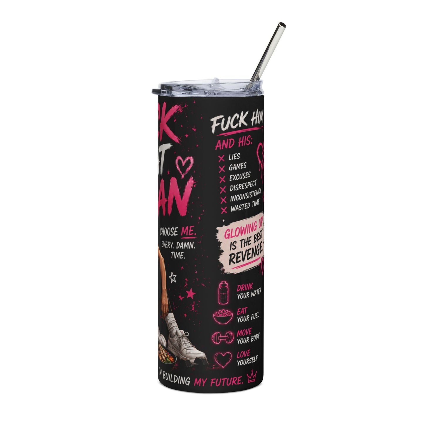 20oz Stainless Steel Tumbler — 'Fuck That Man' Empowerment Travel Cup W