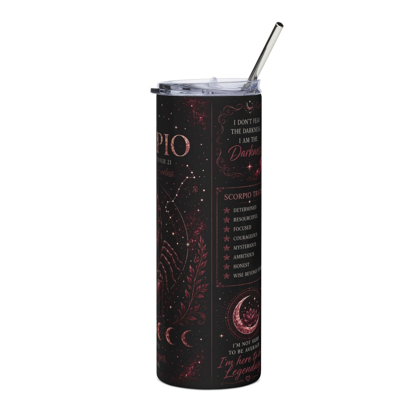Scorpio Zodiac 20oz Stainless Steel Tumbler – Astrology Scorpion Constellation Design