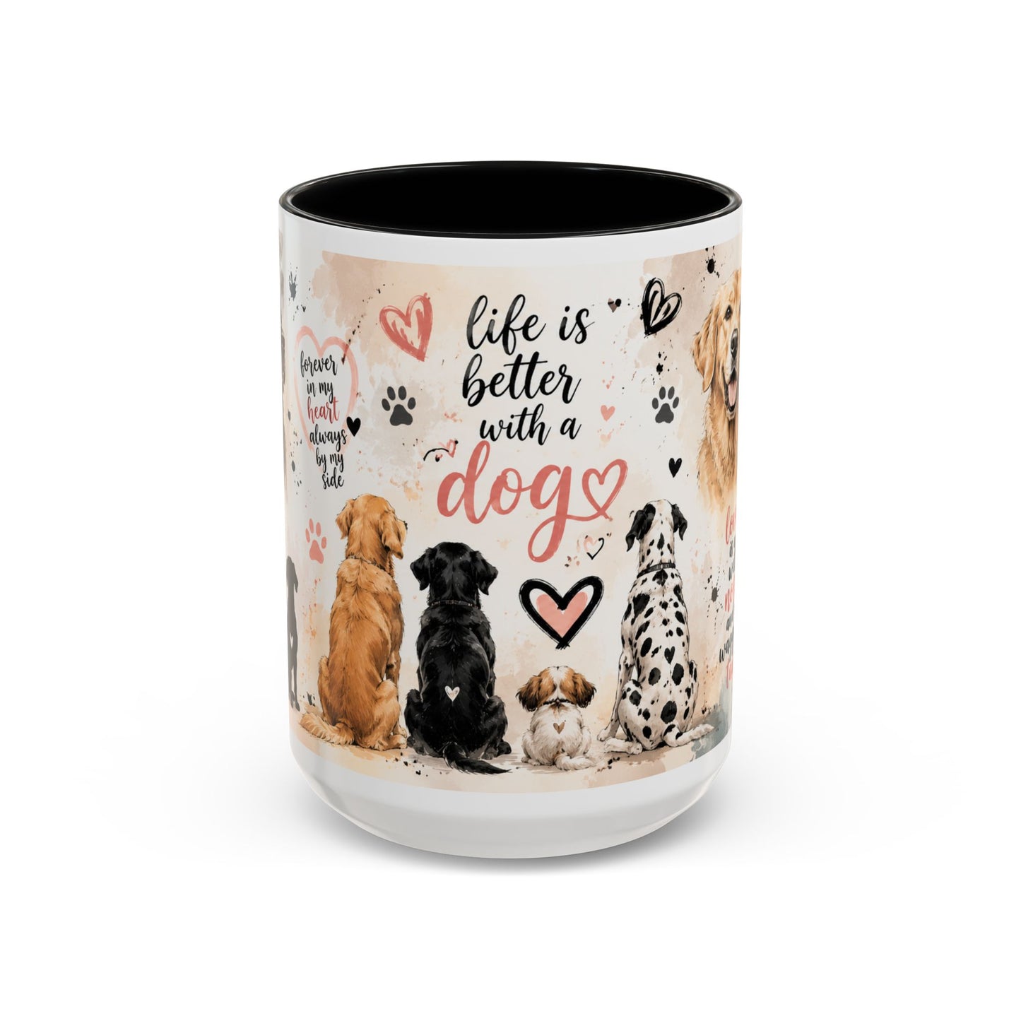 Life Is Better With a Dog Accent Coffee Mug — Dog Lover Gift (11/15oz)