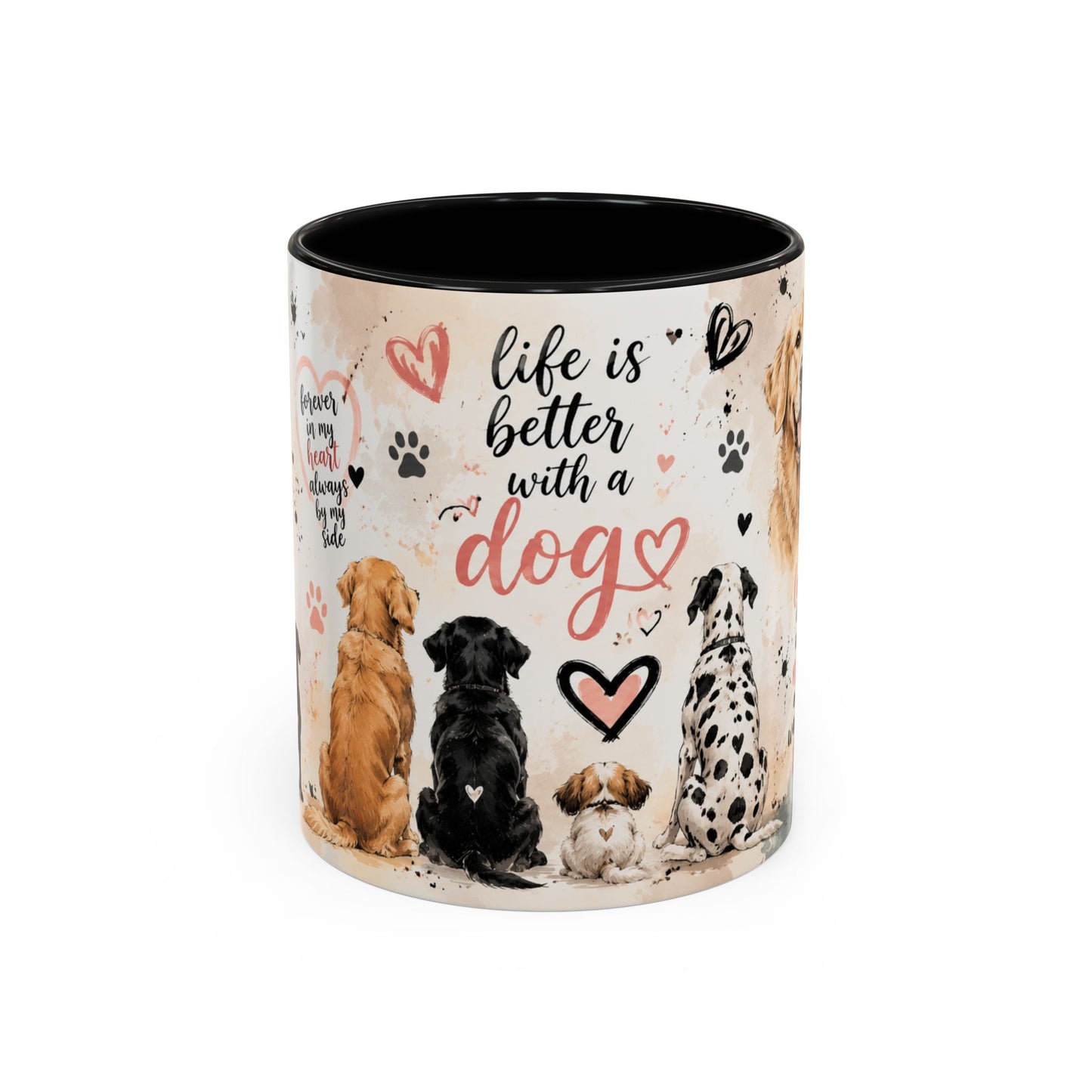 Life Is Better With a Dog Accent Coffee Mug — Dog Lover Gift (11/15oz)