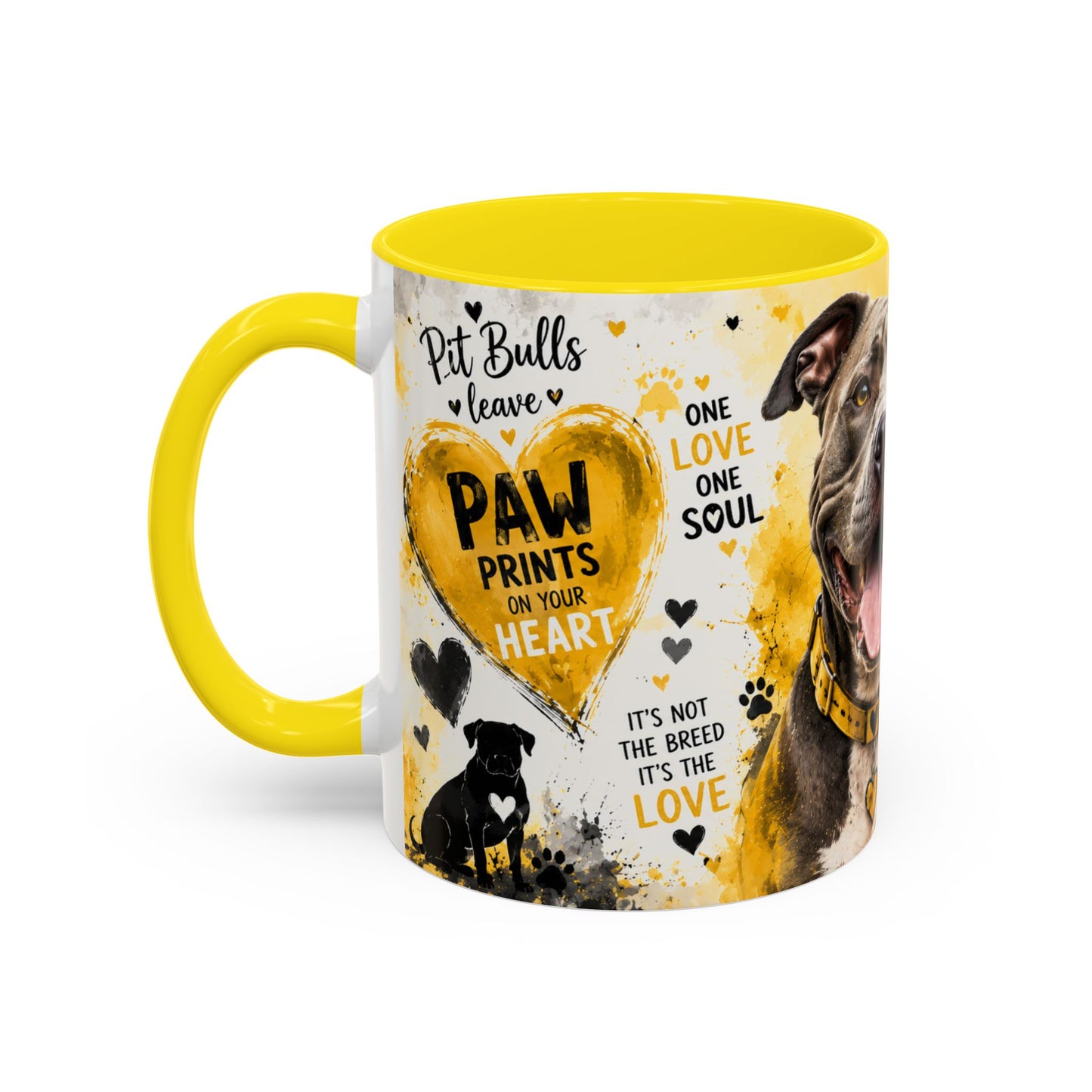 Pit Bull Mom Accent Coffee Mug – "Pit Bull Mom" Sentimental Dog Lover Gift (11/15oz)