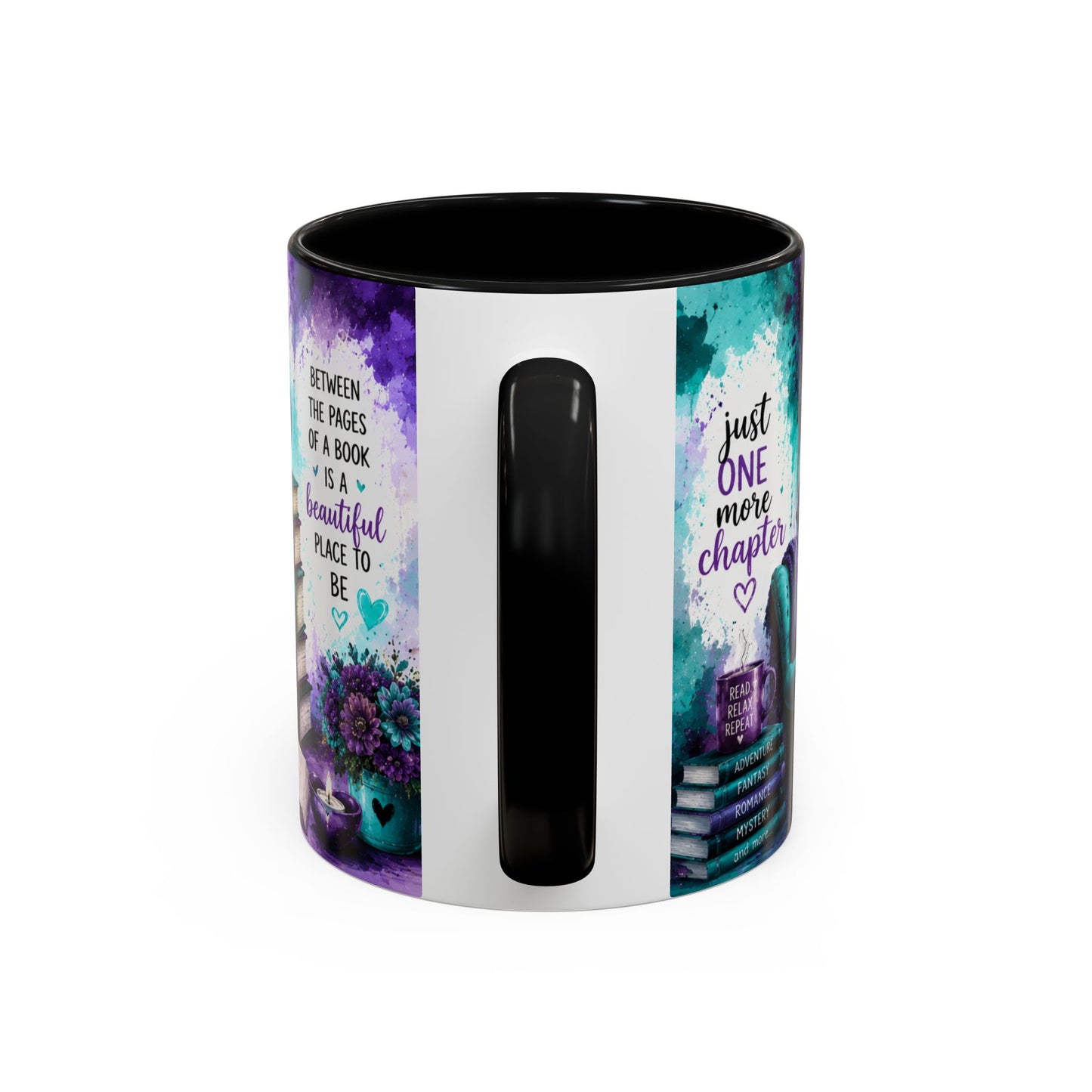 I Love to Read Accent Coffee Mug — Inspirational Book Lover Gift (11/15oz)