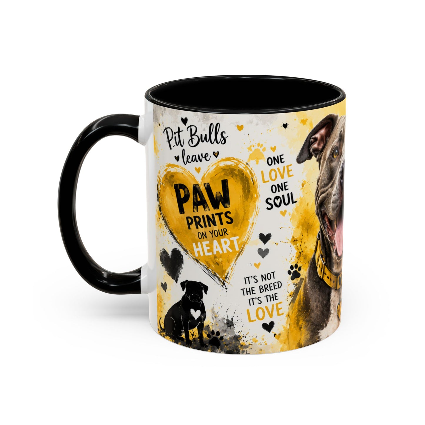 Pit Bull Mom Accent Coffee Mug – "Pit Bull Mom" Sentimental Dog Lover Gift (11/15oz)