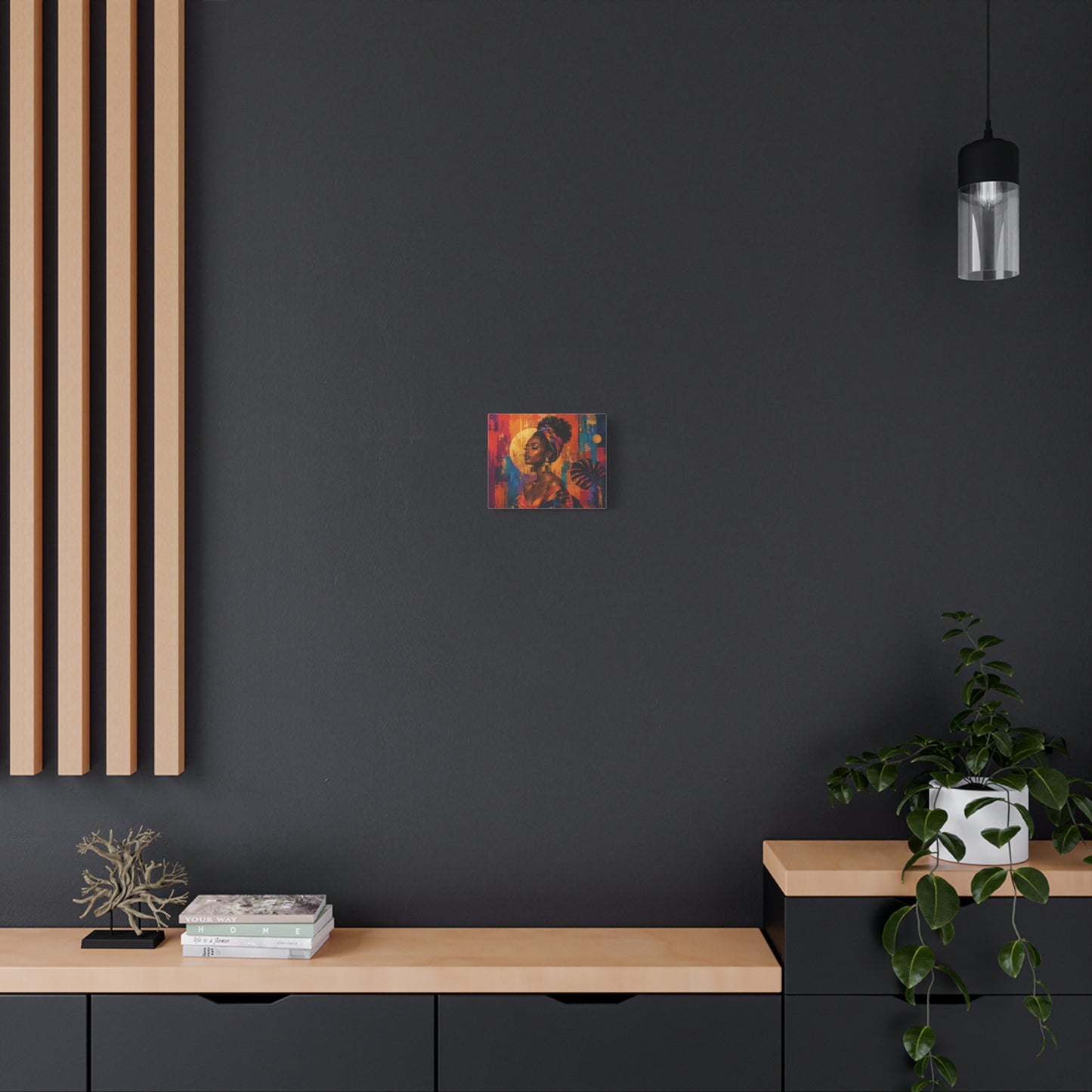 Afrocentric Golden Halo Portrait Canvas