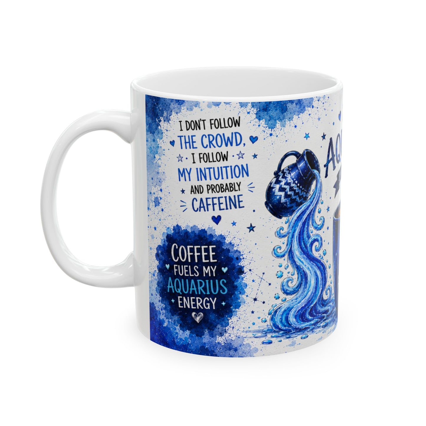 Aquarius Zodiac Coffee Mug — Horoscope Astrology Ceramic Mug (11oz & 15oz)