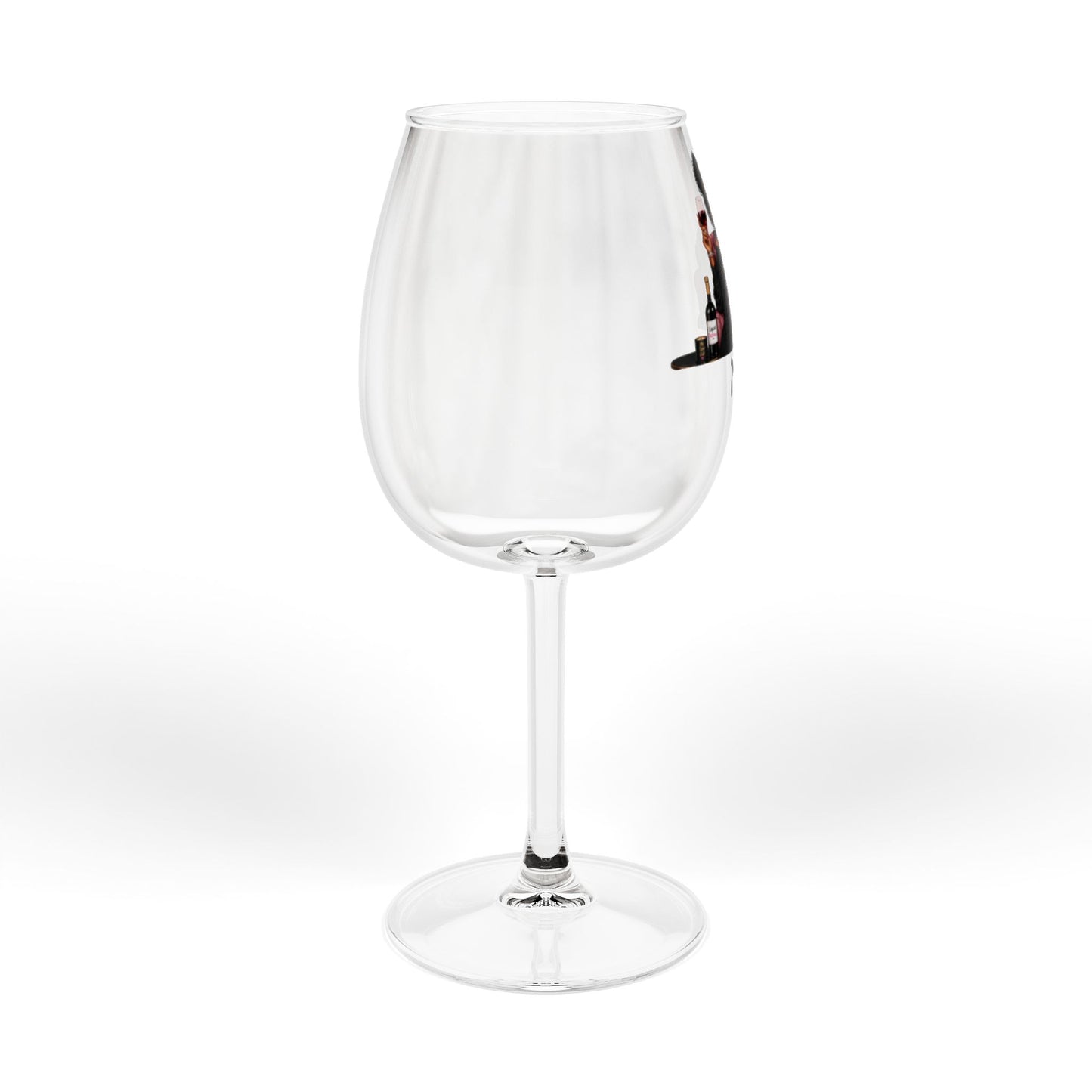 Personalized 12oz Wine Glass — "Nia" Champagne Toast Design