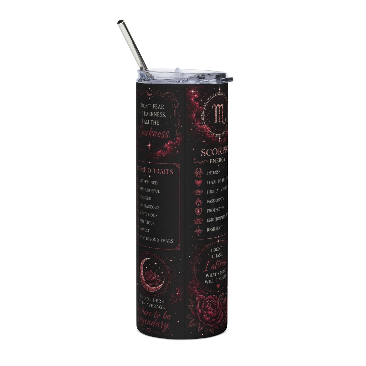 Scorpio Zodiac 20oz Stainless Steel Tumbler – Astrology Scorpion Constellation Design