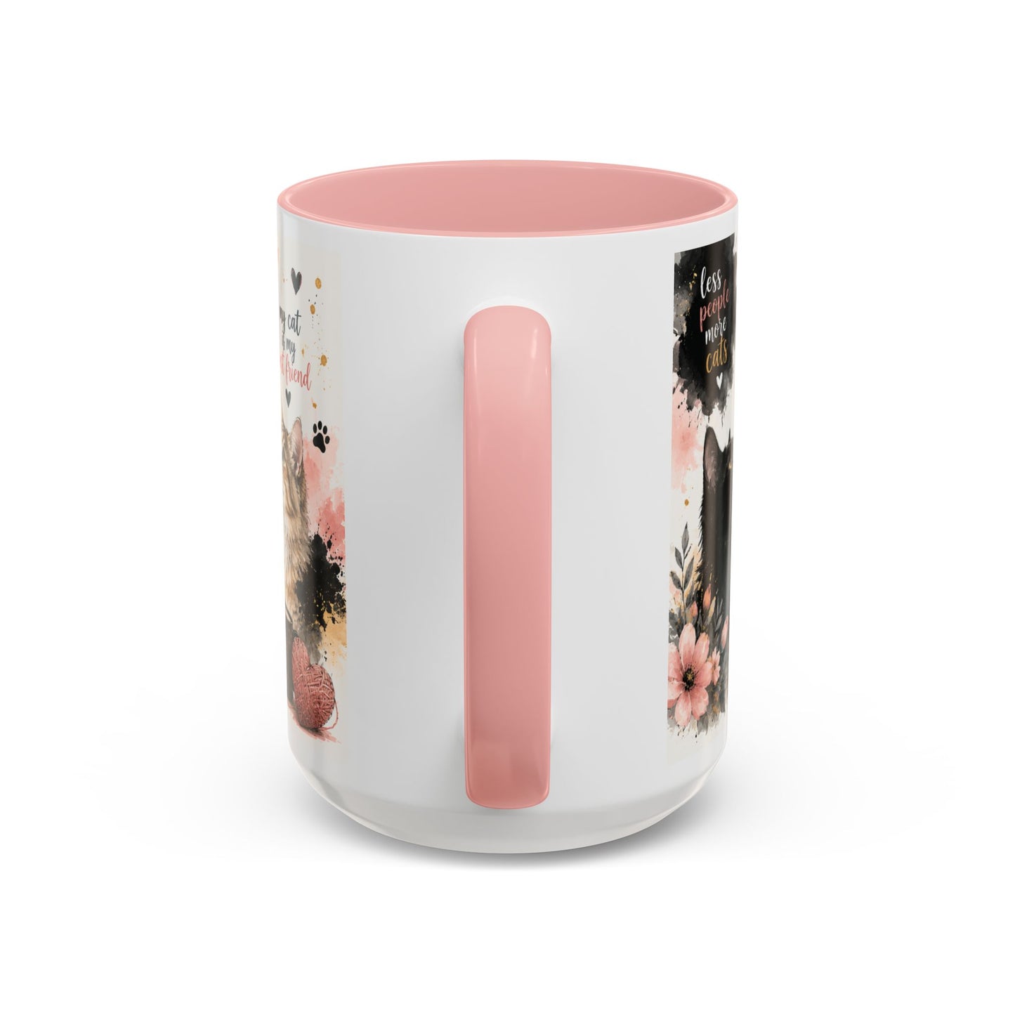 Life Is Better With a Cat Accent Coffee Mug — Cute Cat Lover Gift (11/15oz)