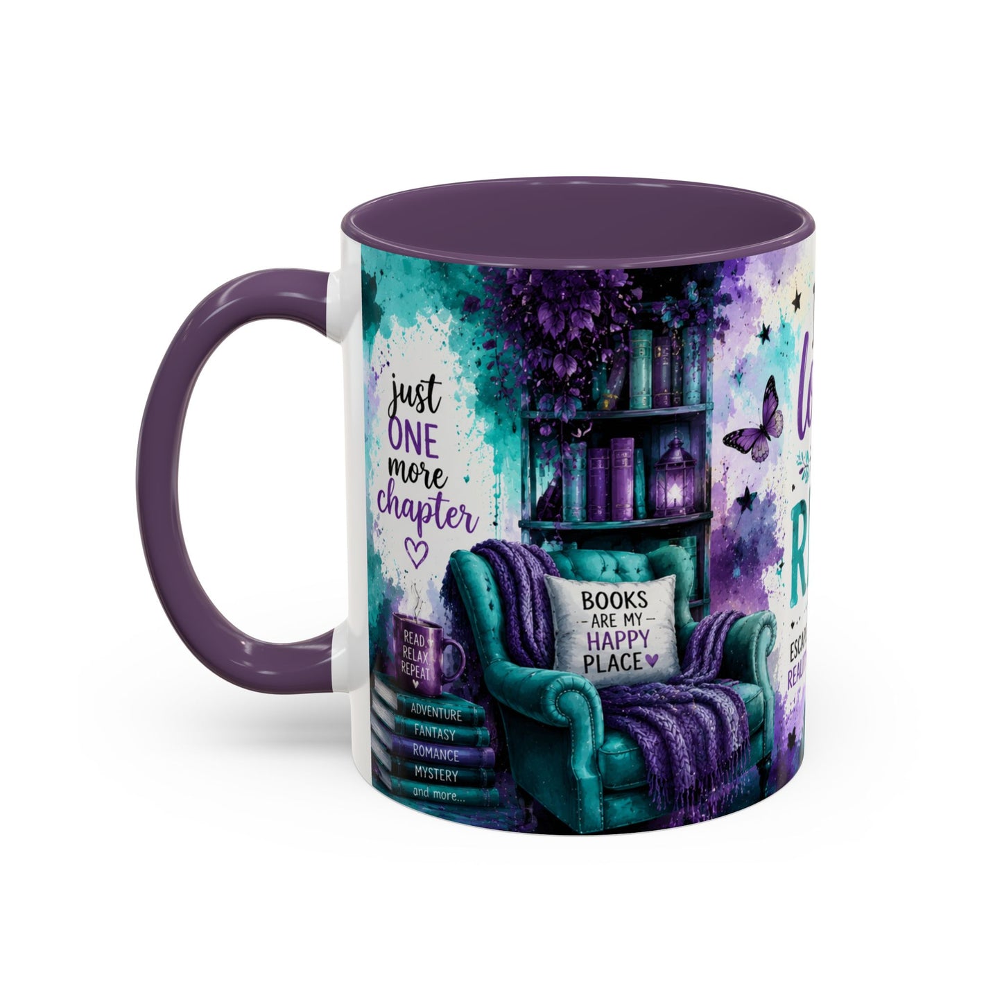I Love to Read Accent Coffee Mug — Inspirational Book Lover Gift (11/15oz)