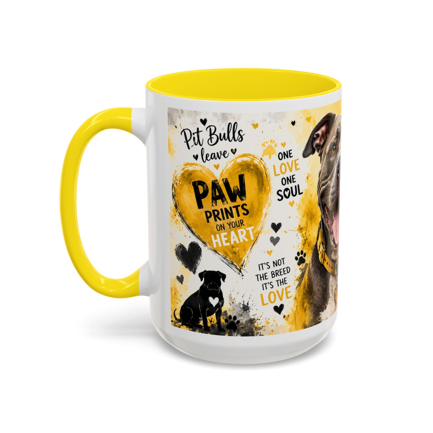 Pit Bull Mom Accent Coffee Mug – "Pit Bull Mom" Sentimental Dog Lover Gift (11/15oz)