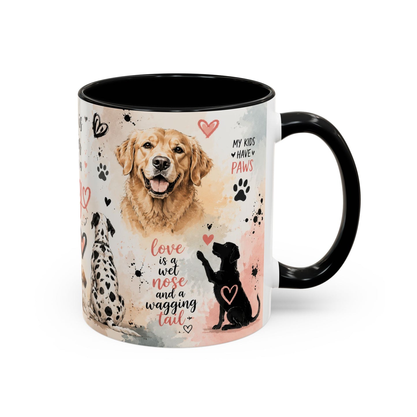 Life Is Better With a Dog Accent Coffee Mug — Dog Lover Gift (11/15oz)