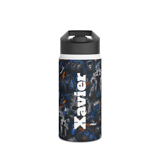 "Workout with Dad" Stainless Steel Water Bottle, Standard Lid