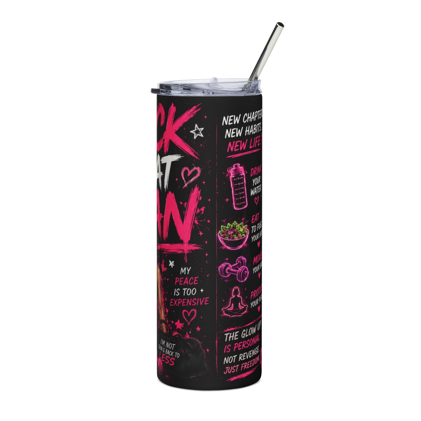 20oz Stainless Steel Tumbler — "Fuck That Man" Empowerment Skinny Travel Cup H