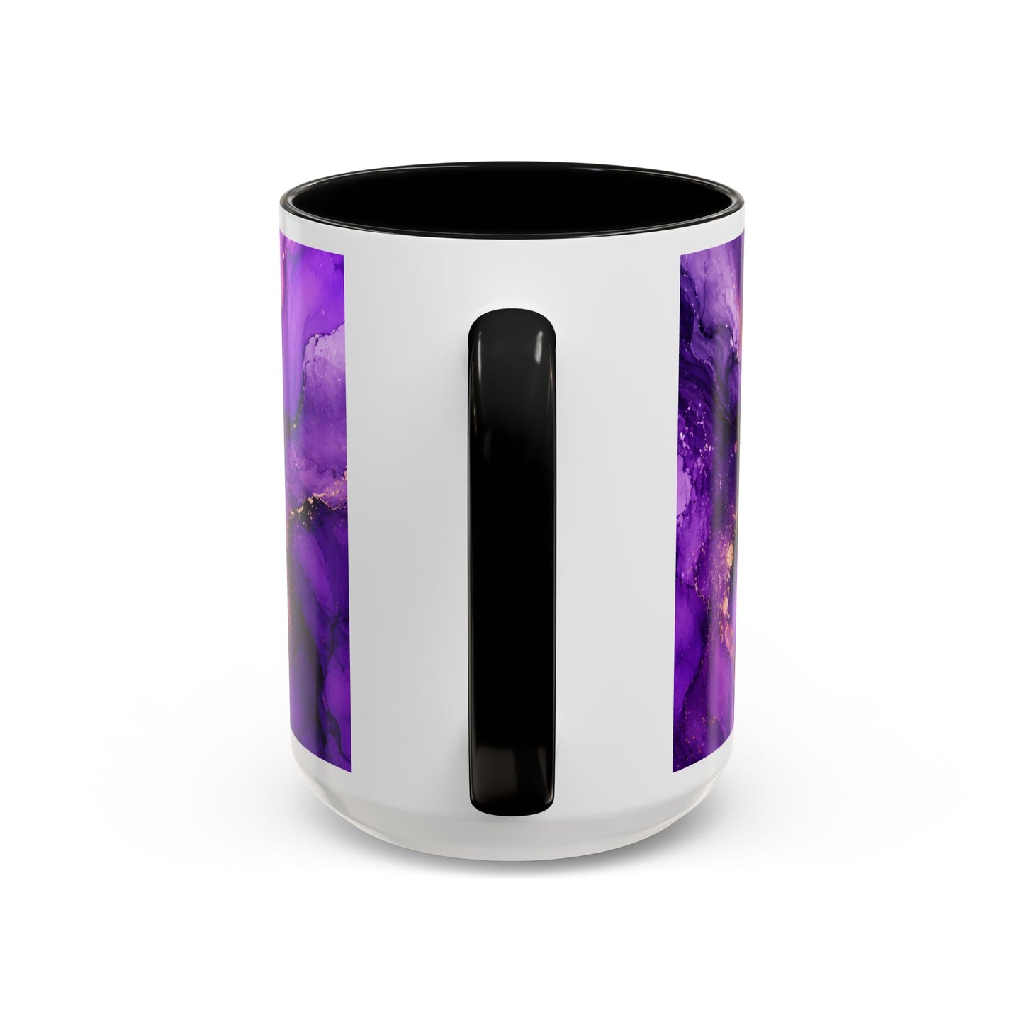 Purple Marble Accent Coffee Mug (11/15oz) — Swirl Art Ceramic Mug