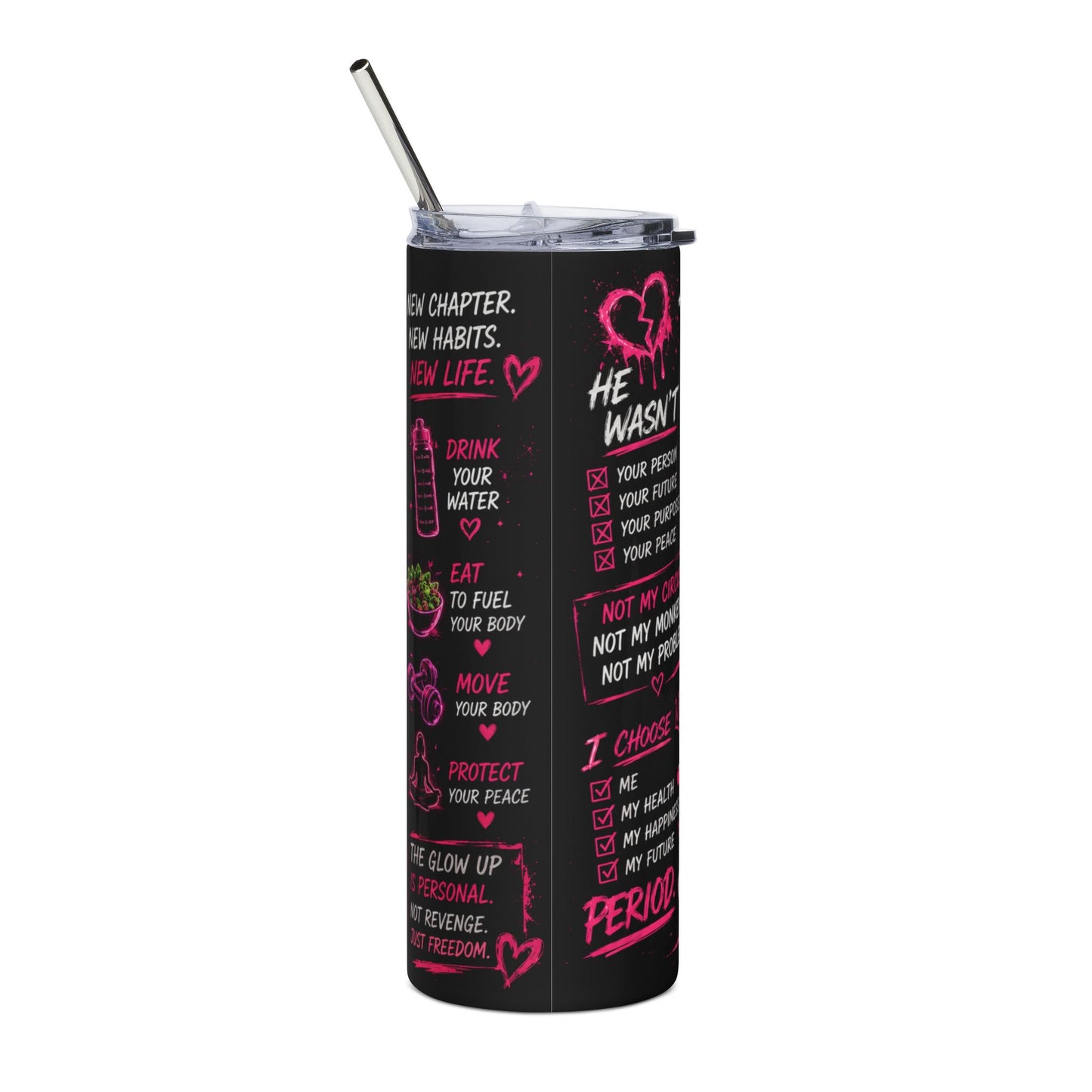 20oz Stainless Steel Tumbler — "Fuck That Man" Empowerment Skinny Travel Cup H