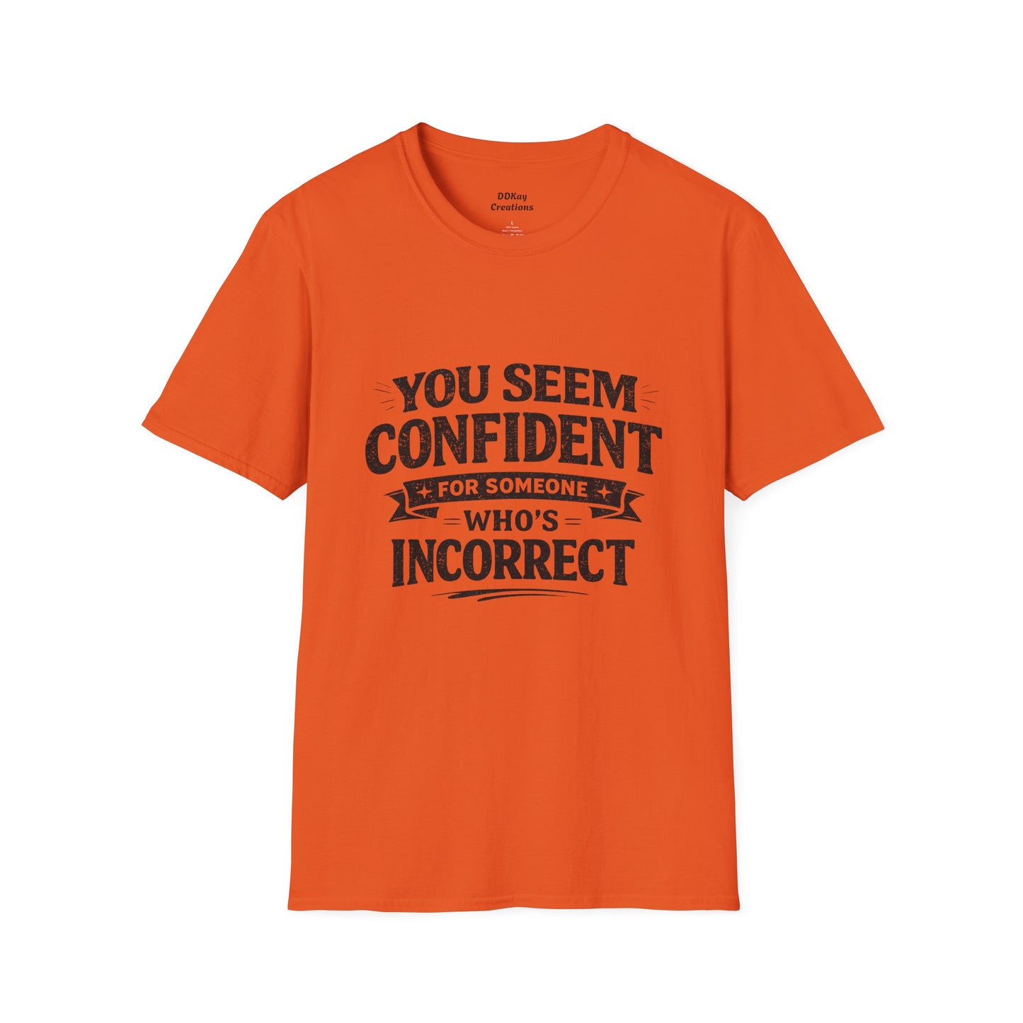 You Seem Confident For Someone Who's Incorrect T-Shirt — Funny Sarcastic Graphic Tee