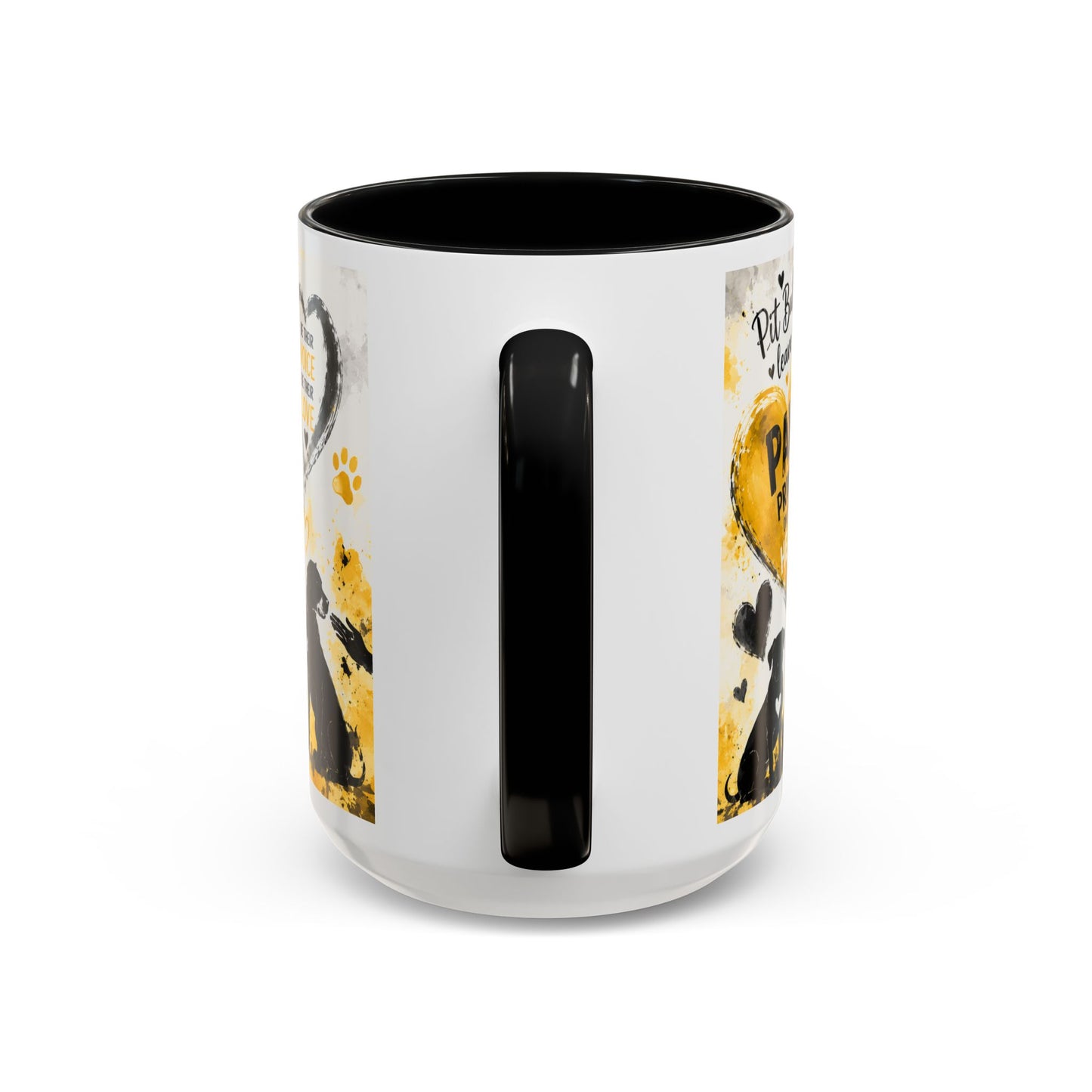 Pit Bull Mom Accent Coffee Mug – "Pit Bull Mom" Sentimental Dog Lover Gift (11/15oz)