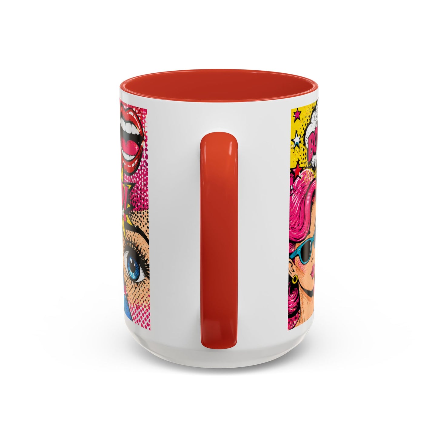 Pop Art Comic Coffee Mug – Colorful 'WOW! POP!' Accent Ceramic Mug (11/15oz)