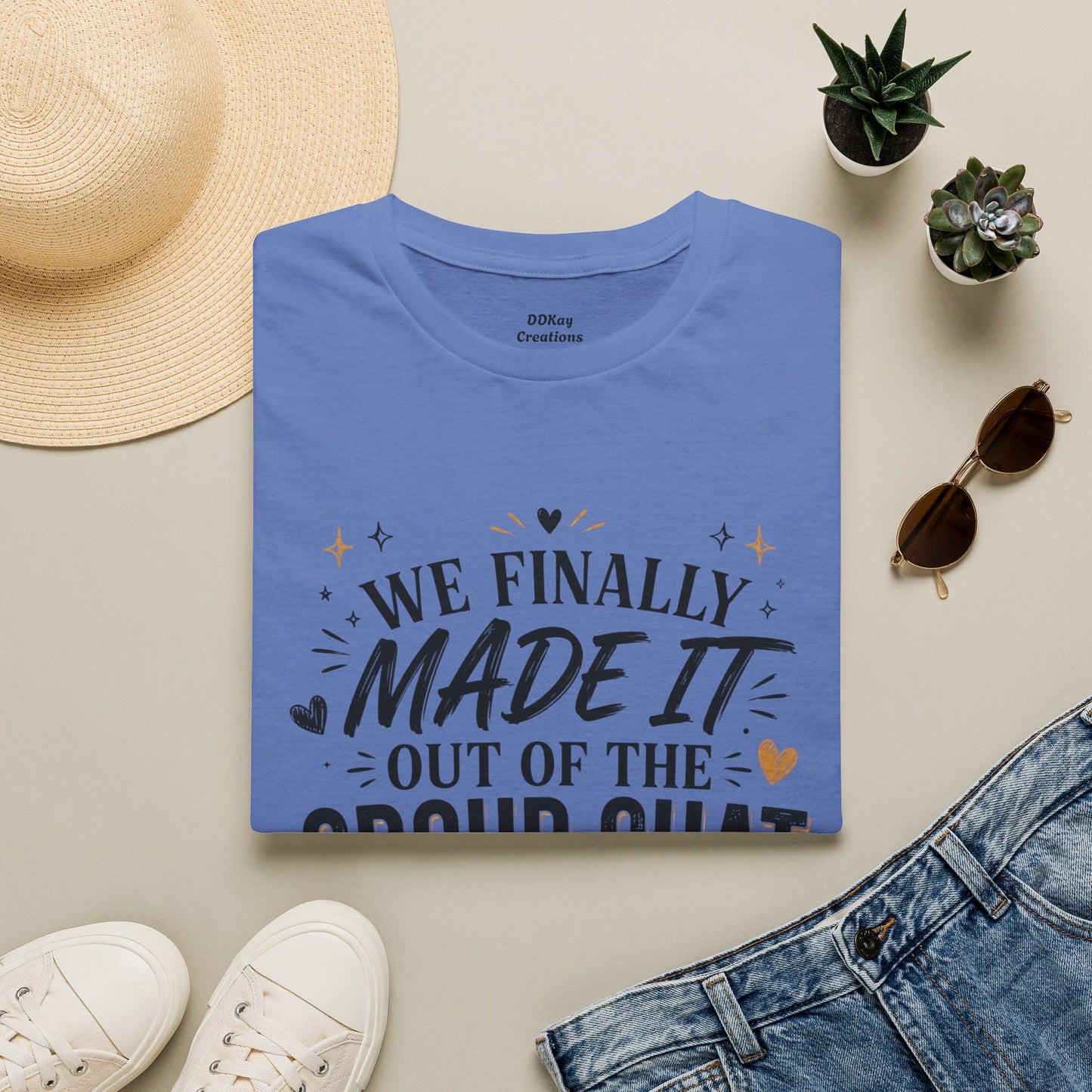T-Shirt — “We Finally Made It Out of the Group Chat” Funny Friendship Tee